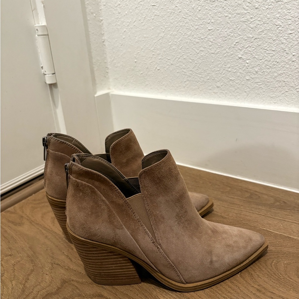 Vince Camuto Taupe Ankle Booties